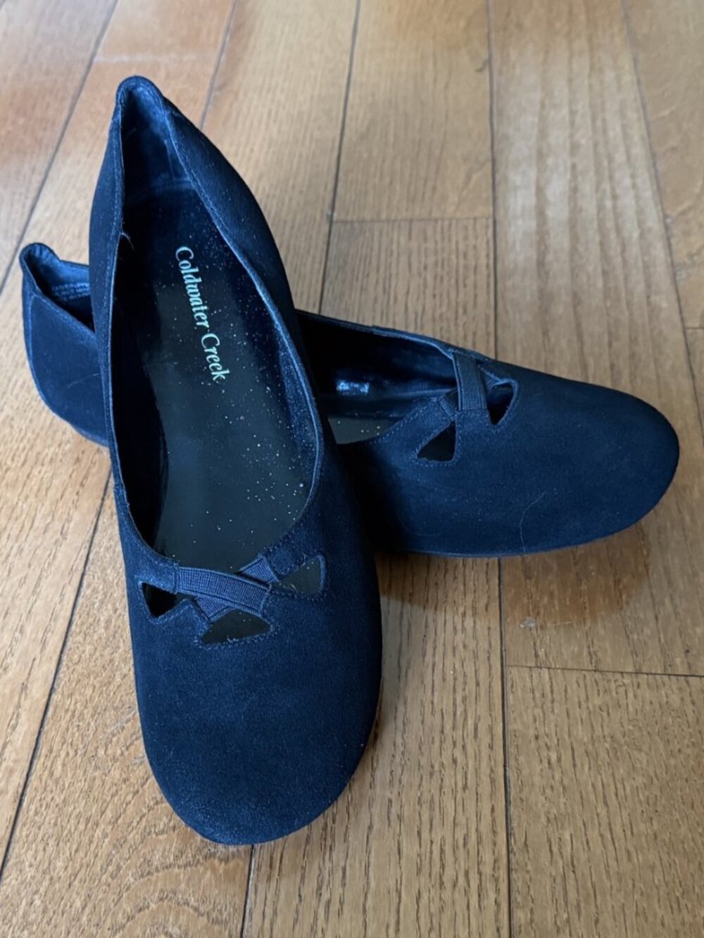 Coldwater Creek Black Suede Flats - Size 8.5